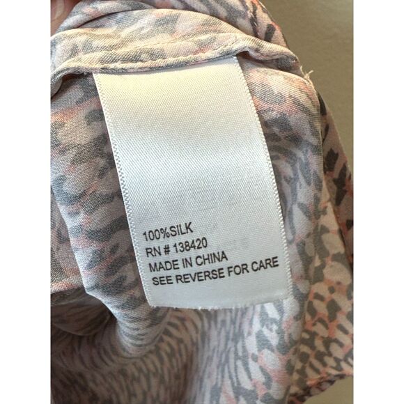 Etcetera Women's Size 6 Silk Purple Button Front Blouse Top Long Sleeve - Picture 6 of 6